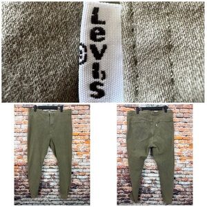 Levis White Tab Runaround Super Skinny Women's 32"x29 Green XL Cotton Blend